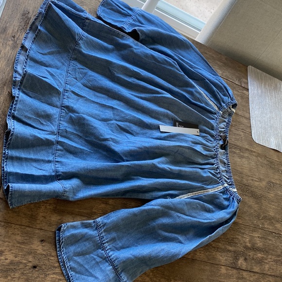 Inc denim peplum top M new with tags NWT - Picture 9 of 13